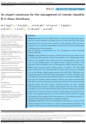 Cover page: An expert consensus for the management of chronic hepatitis B in Asian Americans