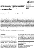 Cover page: Sensory symptoms in children with autism spectrum disorder, other developmental disorders and typical development: A longitudinal study