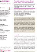 Cover page: Viscoelastic analysis of mussel threads reveals energy dissipative mechanisms