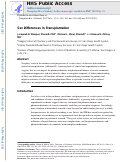 Cover page: Sex differences in transplantation