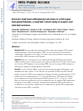 Cover page: Revision total knee arthroplasty outcomes in solid organ transplant Patients, a matched cohort study of aseptic and infected revisions