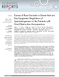 Cover page: Excess of Rare Variants in Genes that are Key Epigenetic Regulators of Spermatogenesis in the Patients with Non-Obstructive Azoospermia