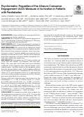 Cover page: Psychometric Properties of the Altarum Consumer Engagement (ACE) Measure of Activation in Patients with Prediabetes.