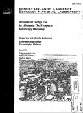 Cover page: Residential energy use in Lithuania: The Prospects for Energy Efficiency