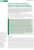 Cover page: Markers of fungal translocation are elevated during post-acute sequelae of SARS-CoV-2 and induce NF-κB signaling