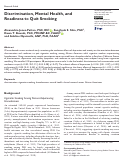 Cover page: Discrimination, Mental Health, and Readiness to Quit Smoking.