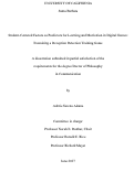 Cover page: Student-Centered Factors as Predictors for Learning and Motivation in Digital Games: Examining a Deception Detection Training Game