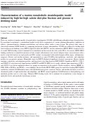 Cover page: Characterization of a murine nonalcoholic steatohepatitis model induced by high fat high calorie diet plus fructose and glucose in drinking water