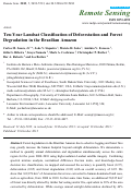 Cover page: Ten-Year Landsat Classification of Deforestation and Forest Degradation in the Brazilian Amazon