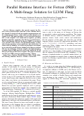 Cover page: Parallel Runtime Interface for Fortran (PRIF): A Multi-Image Solution for LLVM Flang