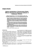 Cover page: Elective implantation of intracoronary stents without intravascular ultrasound guidance or subsequent warfarin