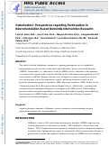 Cover page: Stakeholders’ Perspectives regarding Participation in Neuromodulation-Based Dementia Intervention Research