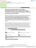 Cover page: Not all non-drinkers with HIV are equal: demographic and clinical comparisons among current non-drinkers with and without a history of prior alcohol use disorders*