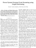 Cover page: Power system extreme event screening using graph partitioning