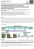 Cover page: Plant Metabolic Network 16: expansion of underrepresented plant groups and experimentally supported enzyme data.