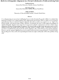 Cover page: Multi-Level Linguistic Alignment in a Virtual Collaborative Problem-Solving Task