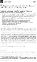 Cover page: The Implication of Substance P in the Development of Tendinopathy: A Case Control Study.