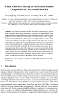 Cover page: Effect of Relative Density on the Drained Seismic Compression of Unsaturated Backfills