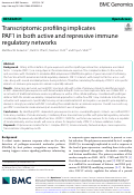 Cover page: Transcriptomic profiling implicates PAF1 in both active and repressive immune regulatory networks