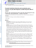 Cover page: Economic hardship of minority and non‐minority cancer survivors 1 year after diagnosis: Another long‐term effect of cancer?