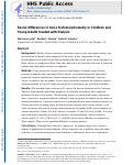 Cover page: Racial differences in bone histomorphometry in children and young adults treated with dialysis