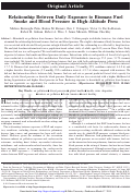 Cover page: Relationship Between Daily Exposure to Biomass Fuel Smoke and Blood Pressure in High-Altitude Peru