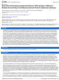 Cover page: Generalized Psychophysiological Interaction (PPI) Analysis of Memory Related Connectivity in Individuals at Genetic Risk for Alzheimer's Disease.