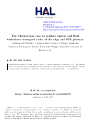 Cover page: The Mistral base case to validate kinetic and fluid turbulence transport codes of the edge and SOL plasmas