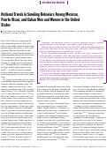 Cover page: National trends in smoking behaviors among Mexican, Puerto Rican, and Cuban men and women in the United States.