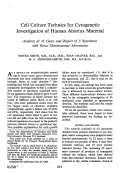 Cover page: Cell culture technics for cytogenetic investigation of human abortus material. Analysis of 45 cases and report of 3 specimens with gross chromosomal aberrations.