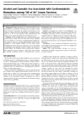 Cover page: Alcohol and cannabis use associated with cardiometabolic biomarkers among "All of Us" cancer survivors.