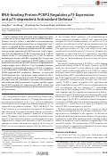 Cover page: RNA-binding Protein PCBP2 Regulates p73 Expression and p73-dependent Antioxidant Defense*