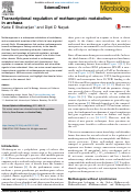 Cover page: Transcriptional regulation of methanogenic metabolism in archaea