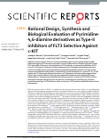 Cover page: Rational Design, Synthesis and Biological Evaluation of Pyrimidine-4,6-diamine derivatives as Type-II inhibitors of FLT3 Selective Against c-KIT