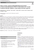 Cover page: There is no dose-response relationship between the amount of exercise and improvement in HbA1c in interventions over 12&nbsp;weeks in patients with type 2 diabetes: a meta-analysis and meta-regression.