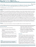 Cover page: A Case-Based Active Learning Session for Medical Genetics Resources