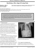 Cover page: Identifying a Disc-shaped Foreign Body