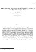 Cover page: Effect of Wiggler insertions on the single-particle dynamics of the NLC 
main damping rings