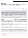 Cover page: Longitudinal analyses of the DNA methylome in deployed military servicemen identify susceptibility loci for post-traumatic stress disorder