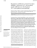 Cover page: Peroxisome proliferator–activated receptor (PPAR)α expression in T cells mediates gender differences in development of T cell–mediated autoimmunity