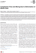 Cover page: Cytoplasmic Flow and Mixing Due to Deformation of Motile Cells.