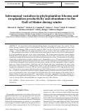 Cover page: Interannual variation in phytoplankton blooms and zooplankton productivity and abundance in the Gulf of Maine during winter