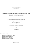 Cover page: Optimal Designs in Multi-Agent Systems and Industrial Refrigeration