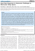 Cover page: Heart Rate Responses to Autonomic Challenges in Obstructive Sleep Apnea