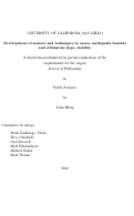 Cover page: Development of sensors and techniques to assess earthquake hazards and submarine slope stability