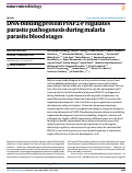 Cover page: DNA-binding protein PfAP2-P regulates parasite pathogenesis during malaria parasite blood stages.