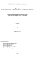 Cover page: Illegal Lives : How Local Immigration Law Shapes Everyday Life for Undocumented Immigrants