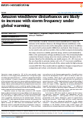 Cover page: Amazon windthrow disturbances are likely to increase with storm frequency under global warming