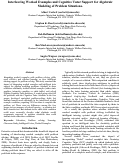 Cover page: Interleaving Worked Examples and Cognitive Tutor Support for Algebraic Modeling of Problem Situations