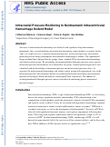 Cover page: Intracranial Pressure Monitoring In Nontraumatic Intraventricular Hemorrhage Rodent Model.